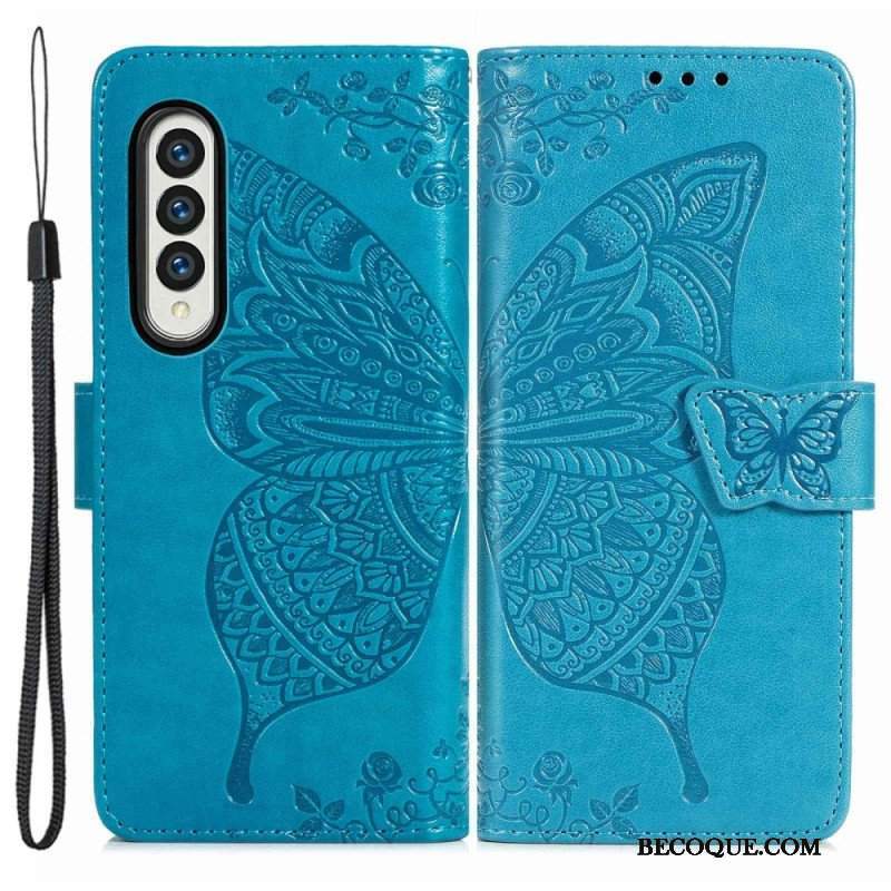 Etui Folio do Samsung Galaxy Z Fold 4 Gigantyczny Motyl