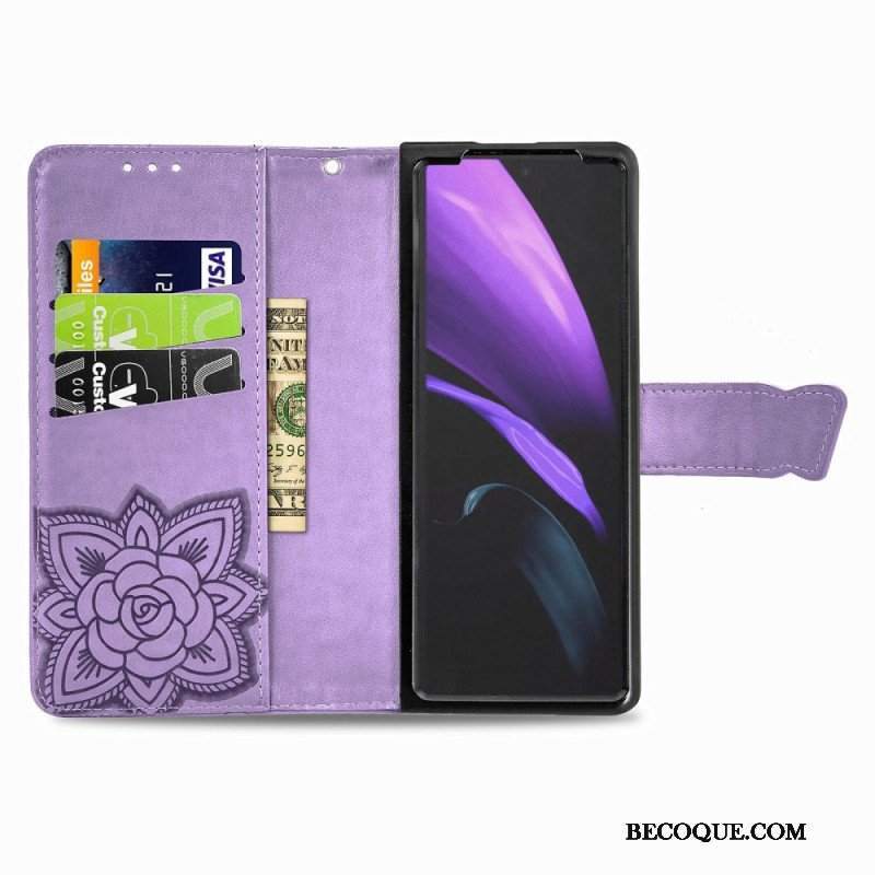 Etui Folio do Samsung Galaxy Z Fold 4 Gigantyczny Motyl