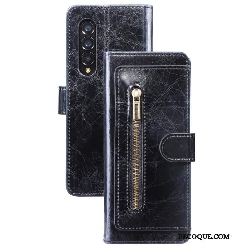 Etui Folio do Samsung Galaxy Z Fold 4 Wielofunkcyjne Kieszenie Ze Sztucznej Skóry