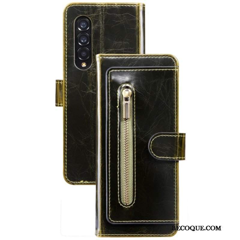 Etui Folio do Samsung Galaxy Z Fold 4 Wielofunkcyjne Kieszenie Ze Sztucznej Skóry