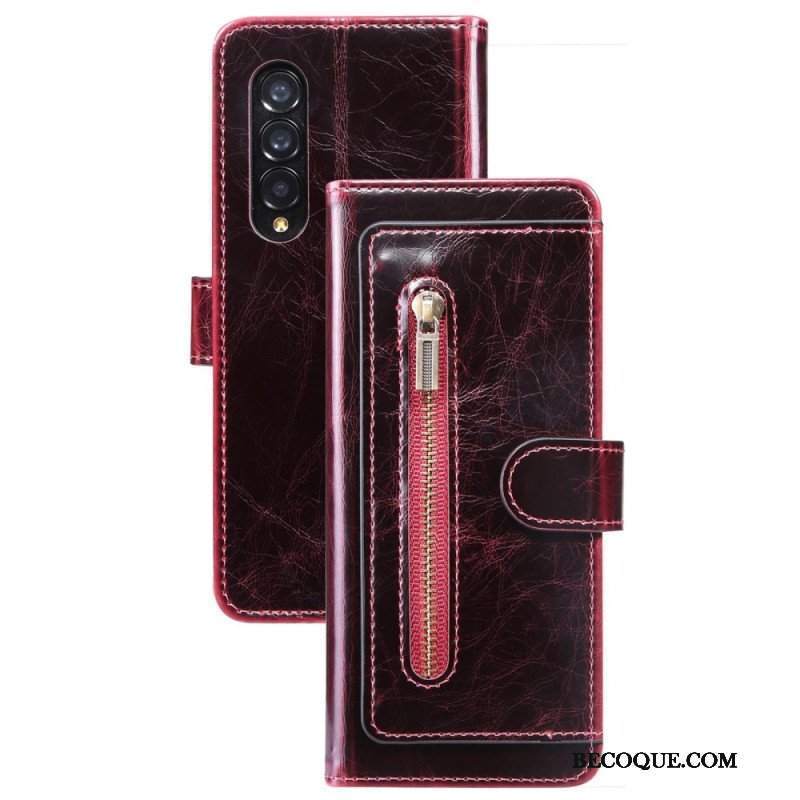 Etui Folio do Samsung Galaxy Z Fold 4 Wielofunkcyjne Kieszenie Ze Sztucznej Skóry