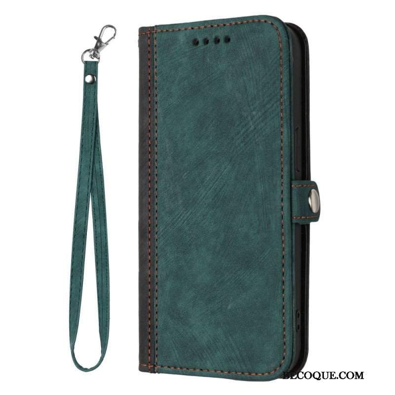 Etui Folio do Sony Xperia 1 IV Dwukolorowy Z Paskiem