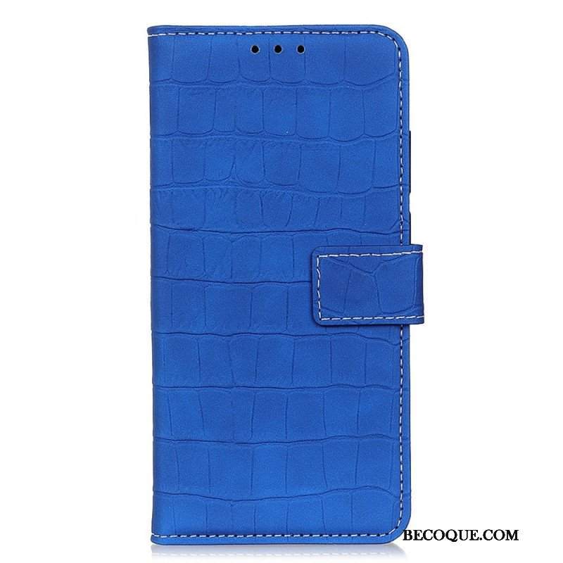 Etui Folio do Sony Xperia 10 IV Styl Skóry Krokodyla