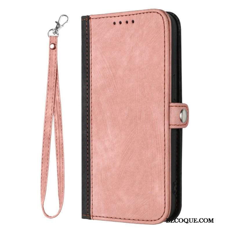 Etui Folio do Sony Xperia 5 IV Dwukolorowy Z Paskiem