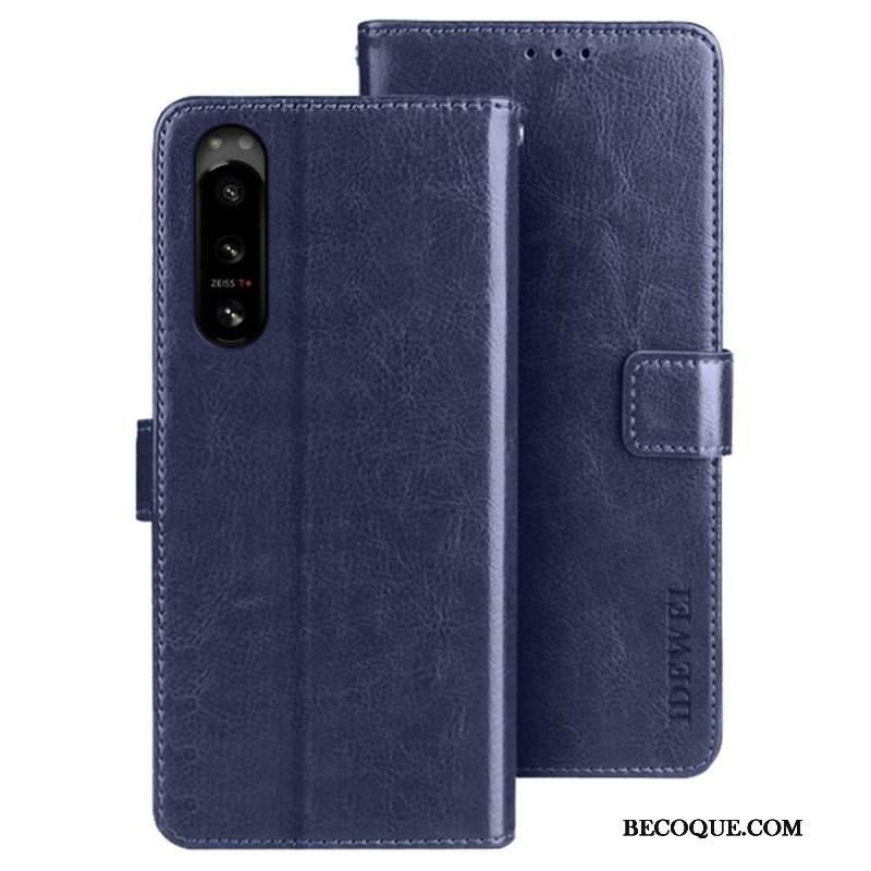 Etui Folio do Sony Xperia 5 IV Imitacja Skóry Idewei