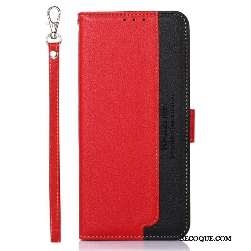 Etui Folio do Sony Xperia 5 IV Rfid Khazneh W Stylu Liczi