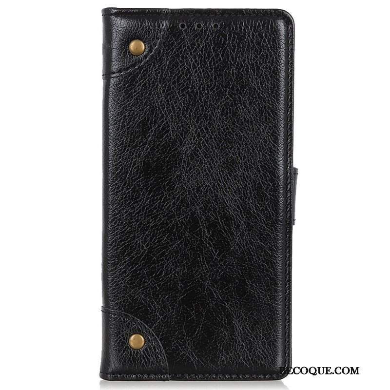 Etui Folio do Xiaomi 12T / 12T Pro Nity W Stylu Vintage Ze Skóry Nappa