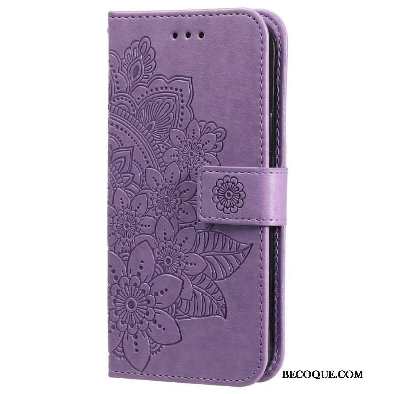 Etui Folio do Xiaomi 12T / 12T Pro z Łańcuch Paskowata Mandala