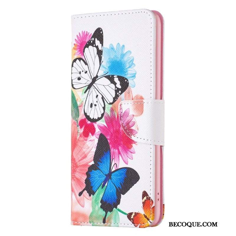 Etui Folio do Xiaomi 13 Pro Akwarela Motyle