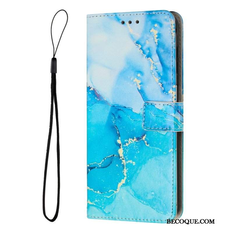 Etui Folio do Xiaomi 13 Pro z Łańcuch Pasek Marmuru