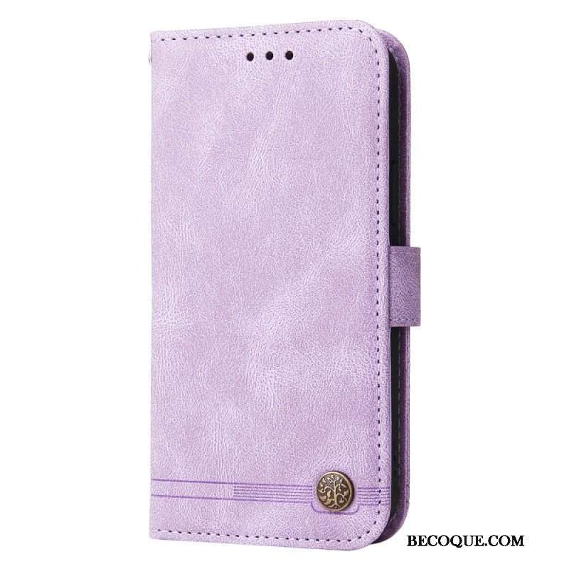 Etui Folio do Xiaomi 13 Skórzany Styl Z Ozdobnym Nitem