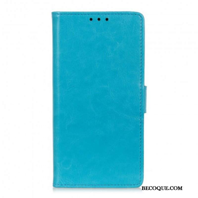 Etui Folio do Xiaomi Redmi Note 10 / 10S Prosty Efekt Błyszczącej Skóry