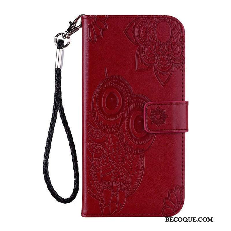 Etui Folio do Xiaomi Redmi Note 10 / 10S Sowa Mandala I Smycz