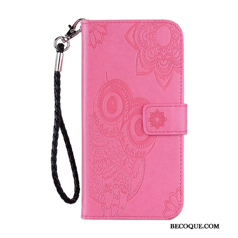 Etui Folio do Xiaomi Redmi Note 10 / 10S Sowa Mandala I Smycz