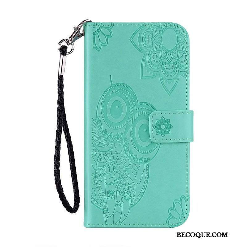 Etui Folio do Xiaomi Redmi Note 10 / 10S Sowa Mandala I Smycz