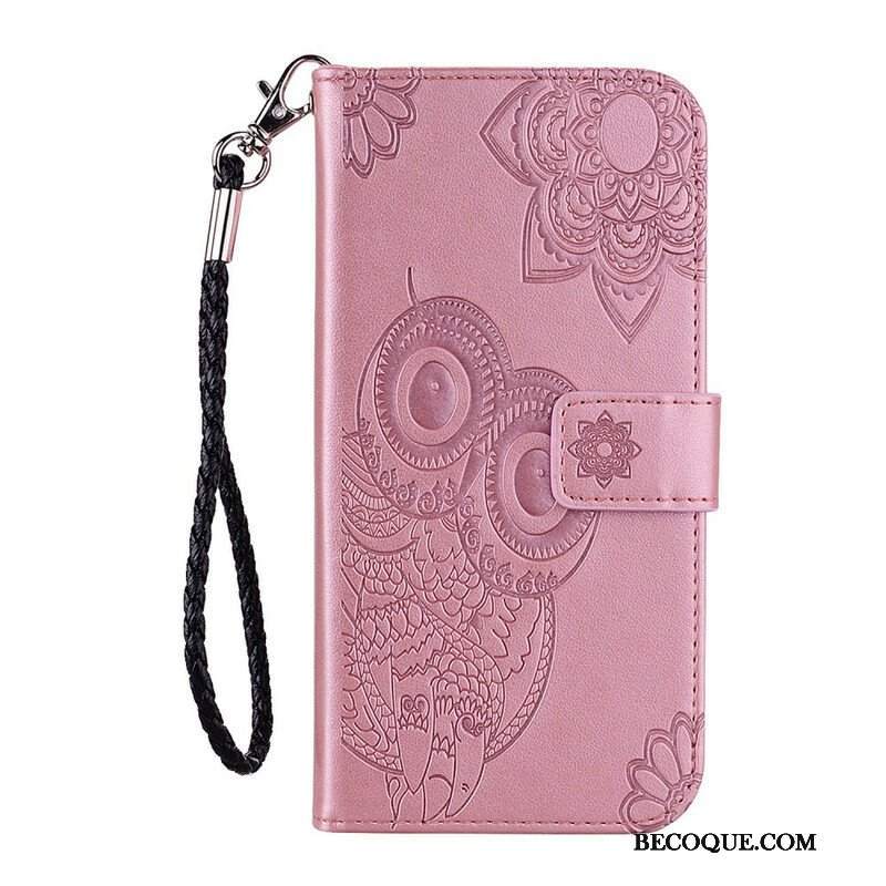 Etui Folio do Xiaomi Redmi Note 10 / 10S Sowa Mandala I Smycz