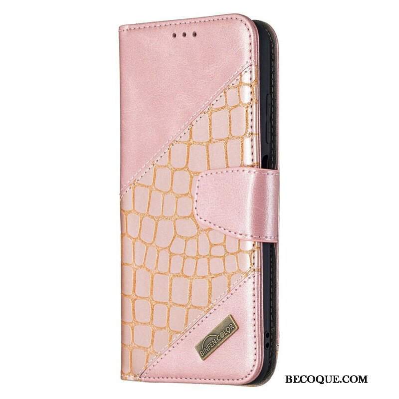 Etui Folio do Xiaomi Redmi Note 10 5G Klasyczny Efekt Skóry Krokodyla