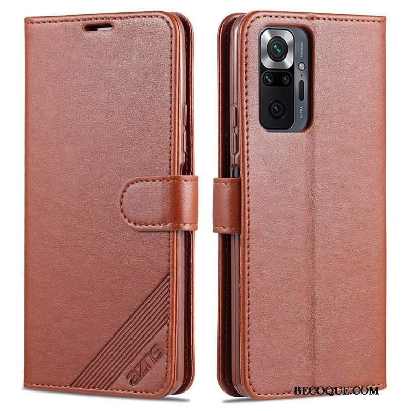 Etui Folio do Xiaomi Redmi Note 10 Pro Sztuczna Skóra Azns