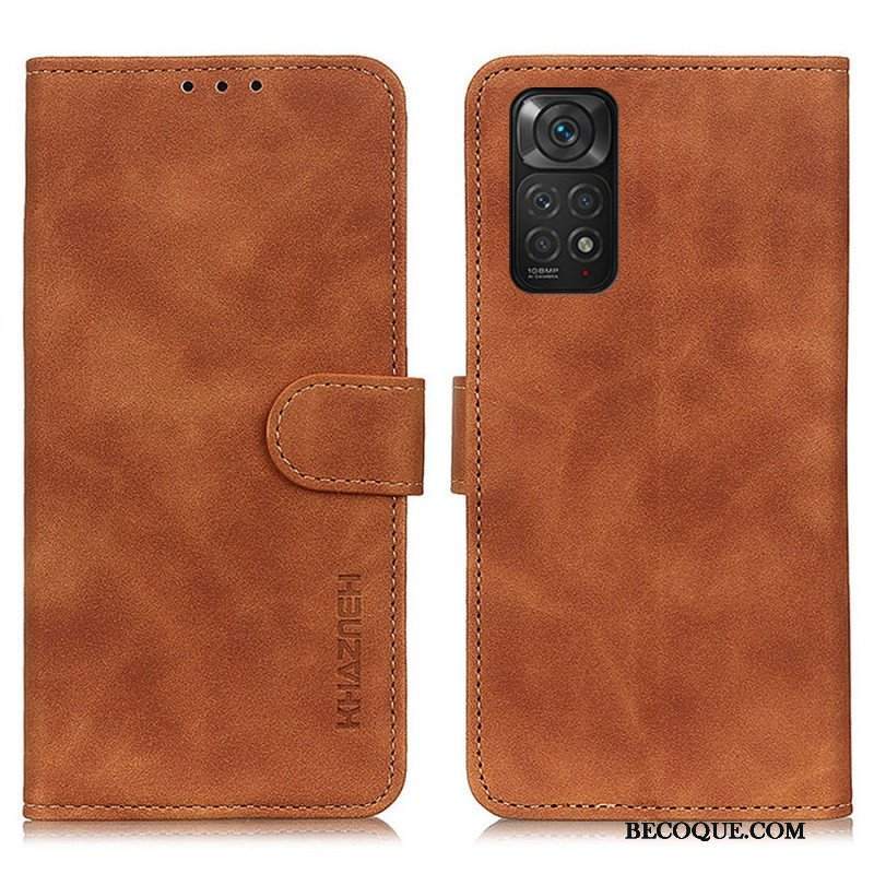 Etui Folio do Xiaomi Redmi Note 11 / 11S Khazneh Efekt Skóry W Stylu Vintage