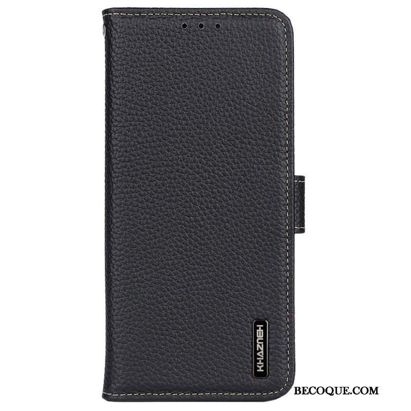 Etui Folio do Xiaomi Redmi Note 11 / 11S Khazneh Skóra Liczi