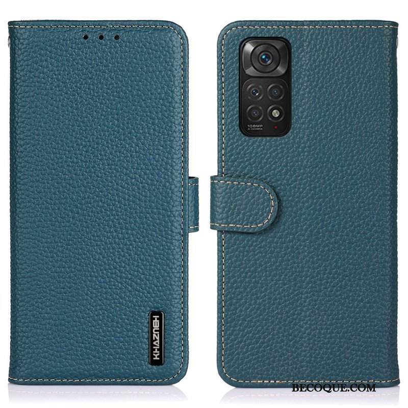 Etui Folio do Xiaomi Redmi Note 11 / 11S Khazneh Skóra Liczi