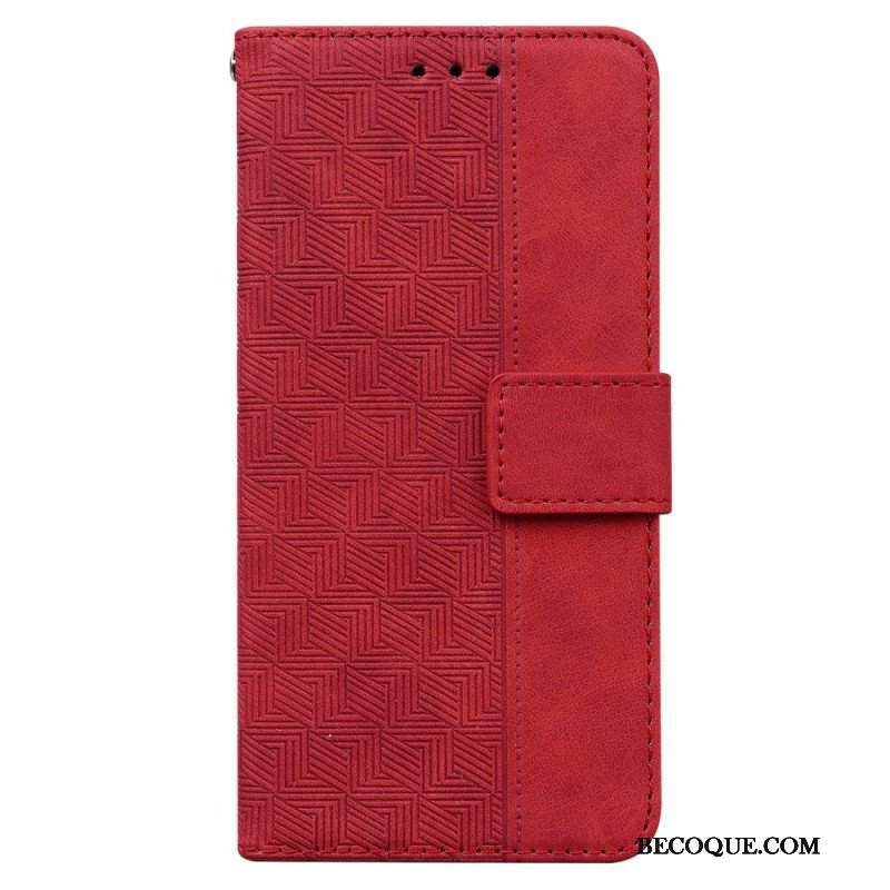 Etui Folio do Xiaomi Redmi Note 11 / 11S z Łańcuch Pasiasty Wzór