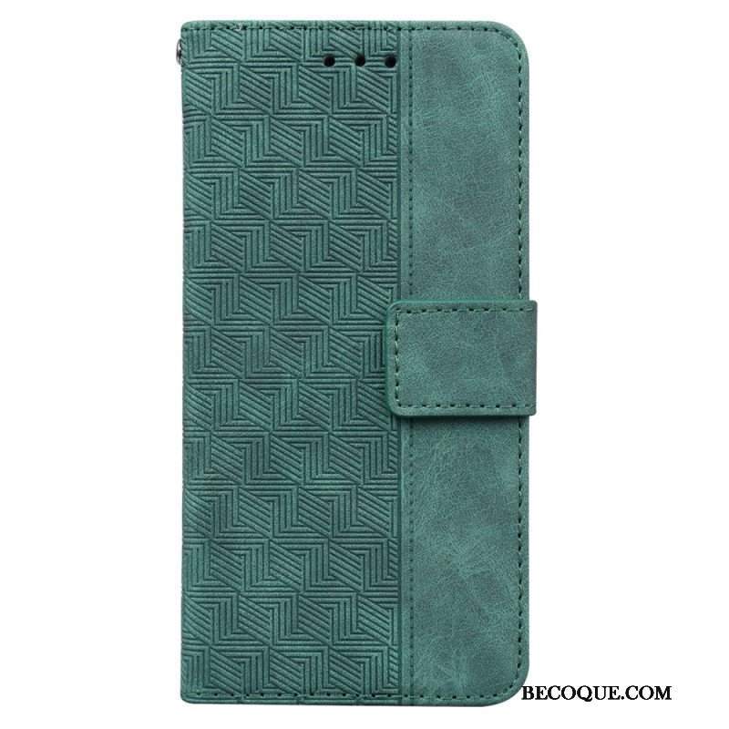 Etui Folio do Xiaomi Redmi Note 11 / 11S z Łańcuch Pasiasty Wzór