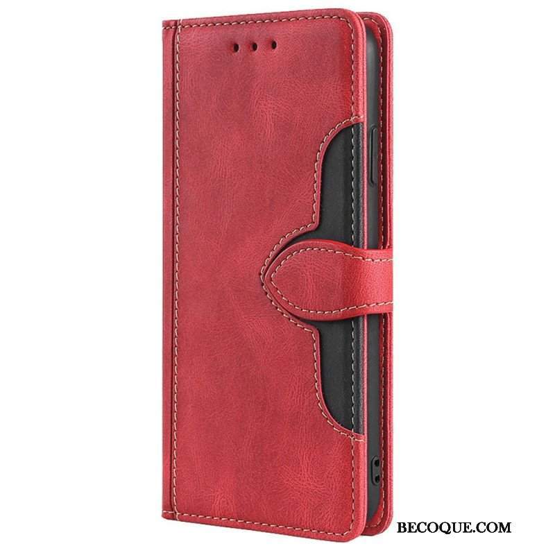 Etui Folio do Xiaomi Redmi Note 11 Pro / 11 Pro 5G Dwukolorowa Stylowa Sztuczna Skóra