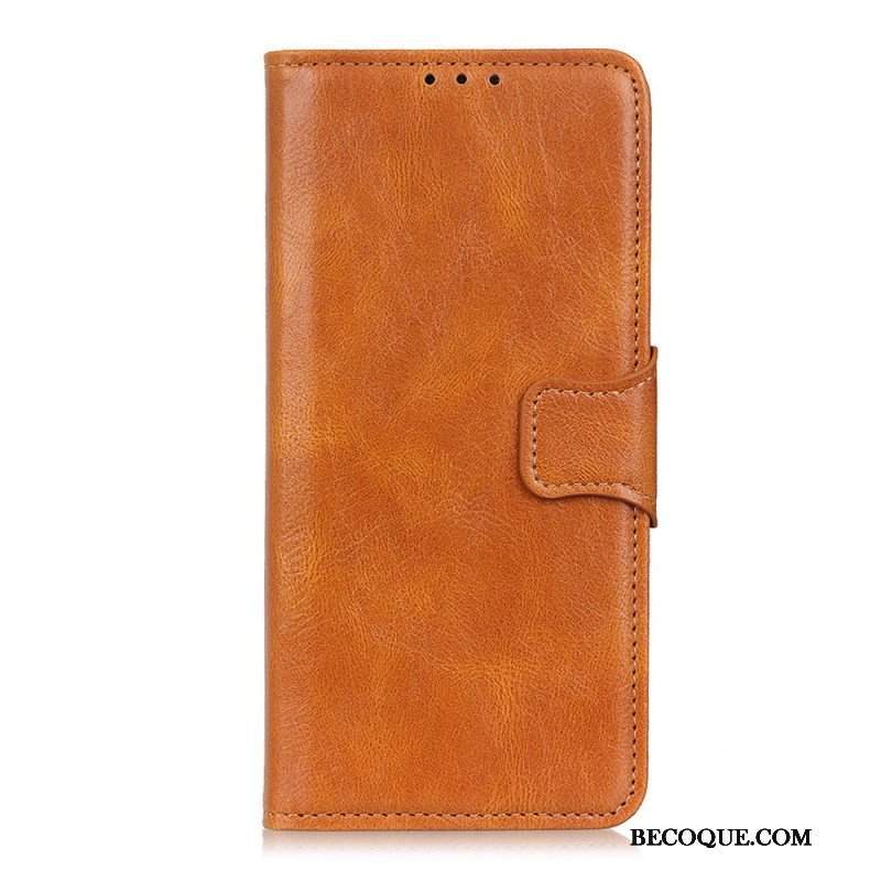 Etui Folio do Xiaomi Redmi Note 11 Pro Plus 5G Dwustronne Zapięcie Ze Skóry Dwoinowej