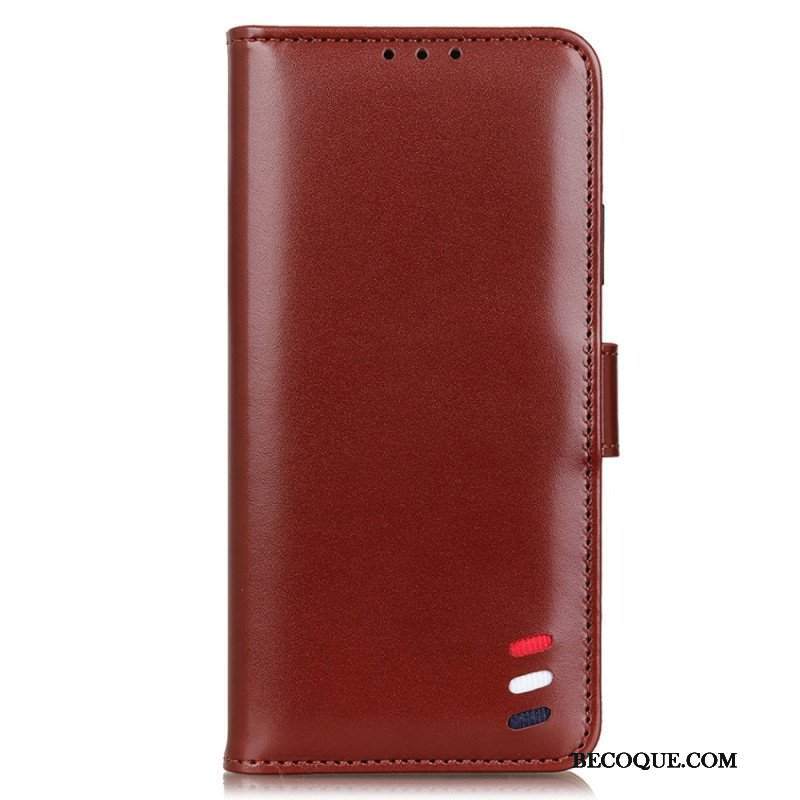 Etui Folio do Xiaomi Redmi Note 11 Pro Plus 5G Trójkolorowy Efekt Skóry