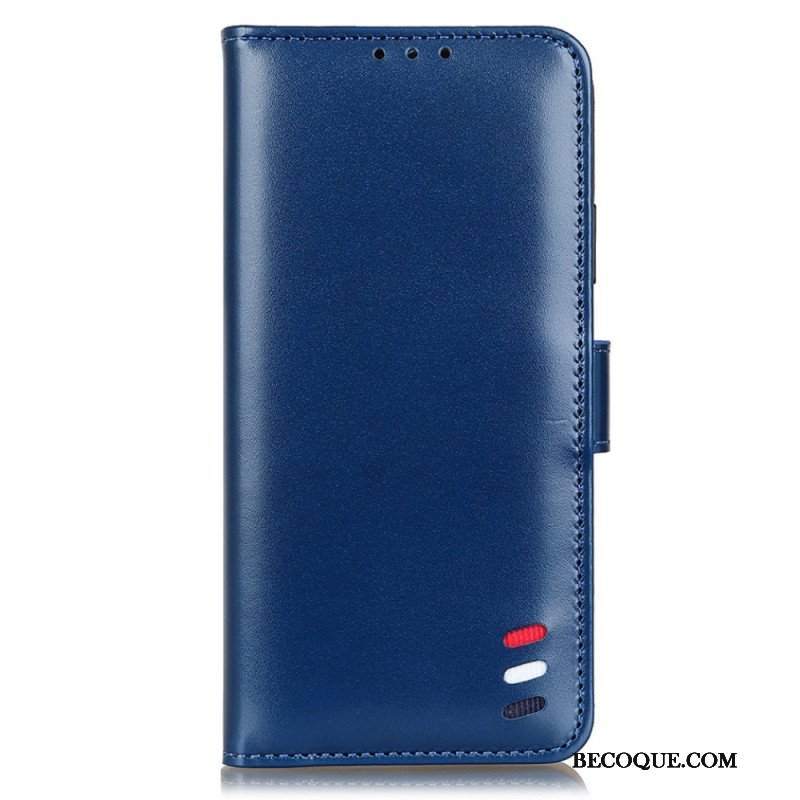 Etui Folio do Xiaomi Redmi Note 11 Pro Plus 5G Trójkolorowy Efekt Skóry