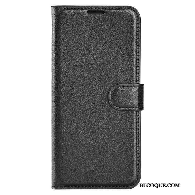 Etui Folio do Xiaomi Redmi Note 12 5G Klasyczny Efekt Skóry Liczi