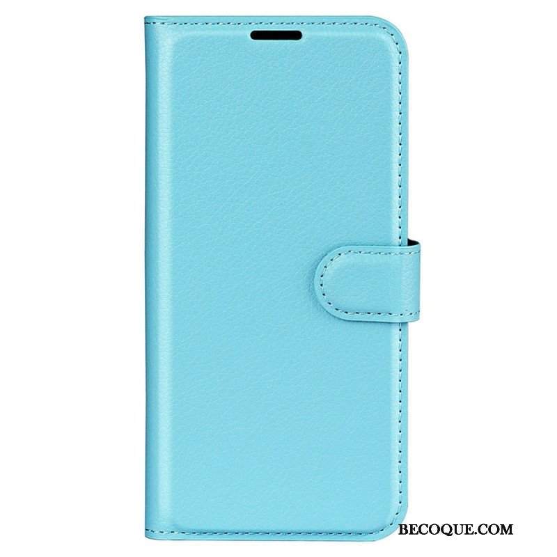 Etui Folio do Xiaomi Redmi Note 12 5G Klasyczny Efekt Skóry Liczi