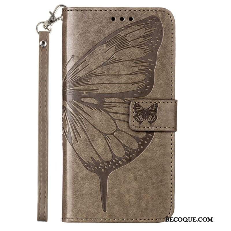 Etui Folio do Xiaomi Redmi Note 12 5G Kwiatowy Motyl