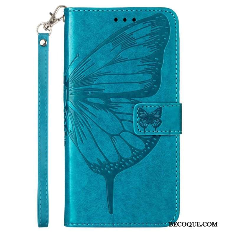 Etui Folio do Xiaomi Redmi Note 12 5G Kwiatowy Motyl