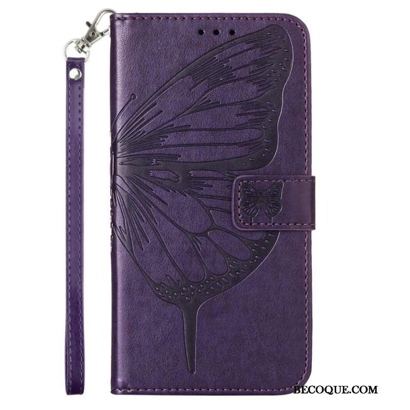 Etui Folio do Xiaomi Redmi Note 12 5G Kwiatowy Motyl