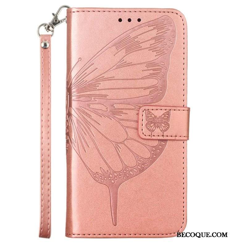 Etui Folio do Xiaomi Redmi Note 12 5G Kwiatowy Motyl