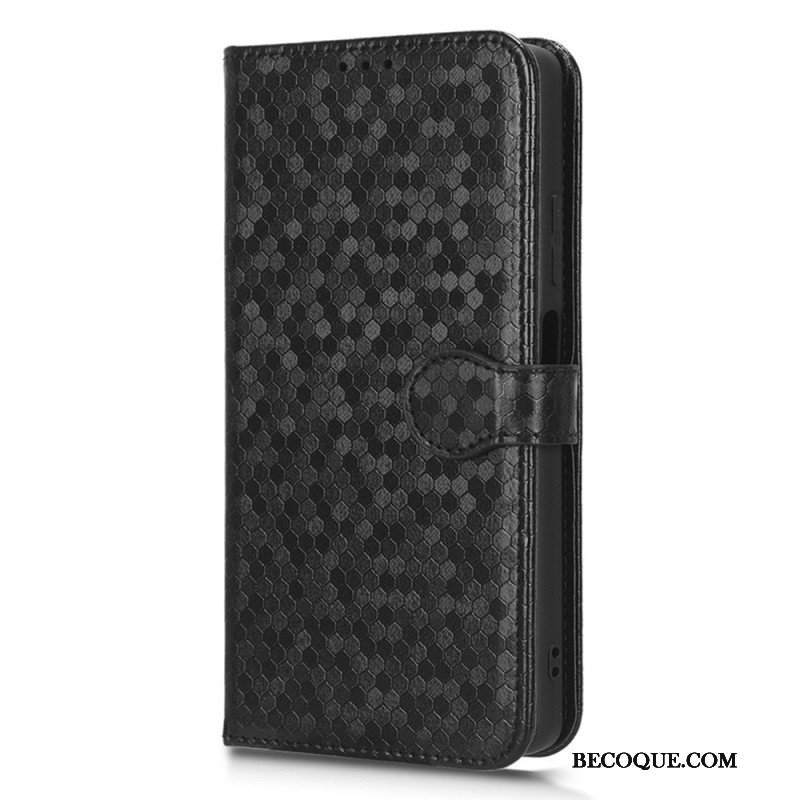 Etui Folio do Xiaomi Redmi Note 12 5G z Łańcuch Wzór 3d Na Ramiączkach