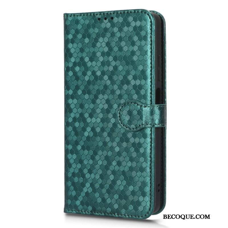 Etui Folio do Xiaomi Redmi Note 12 5G z Łańcuch Wzór 3d Na Ramiączkach