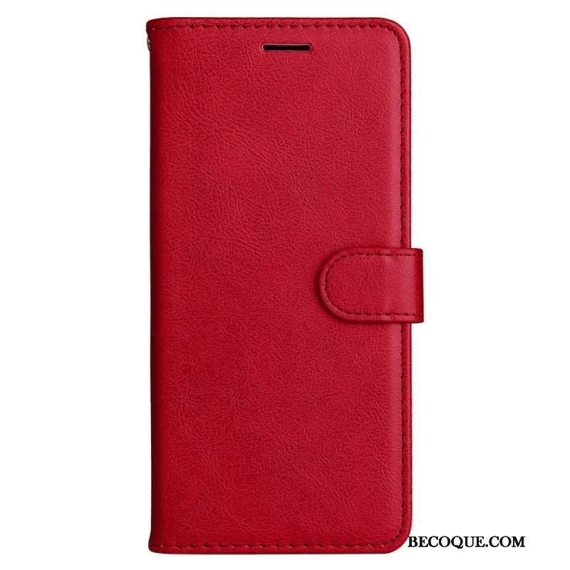 Etui Folio do Xiaomi Redmi Note 12 5G z Łańcuch Zwykły Z Paskiem