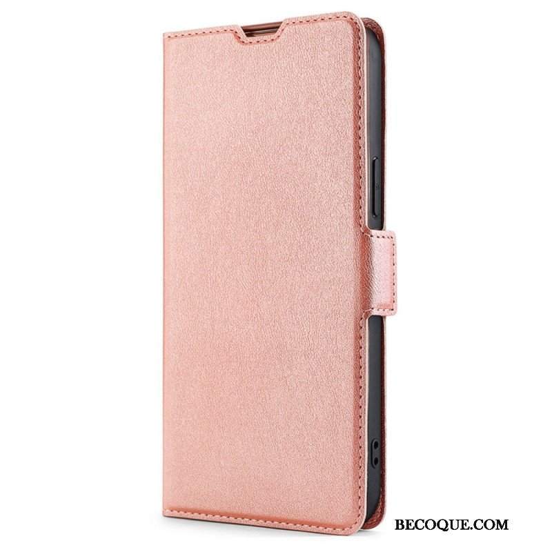 Etui Folio do Xiaomi Redmi Note 12 Pro Plus Bardzo Cienka Sztuczna Skóra