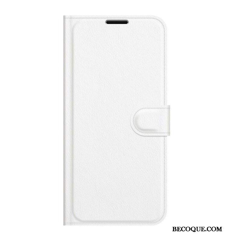 Etui Folio do iPhone 13 Mini Klasyczny Efekt Skóry Liczi