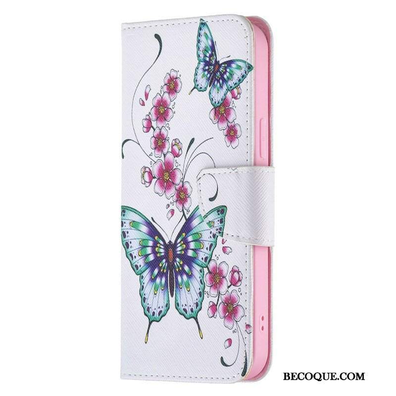 Etui Folio do iPhone 13 Pro Max Niesamowite Motyle