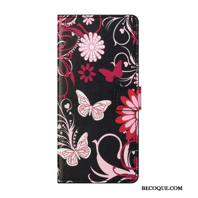 Etui Folio do iPhone 13 Pro Szalone Motyle