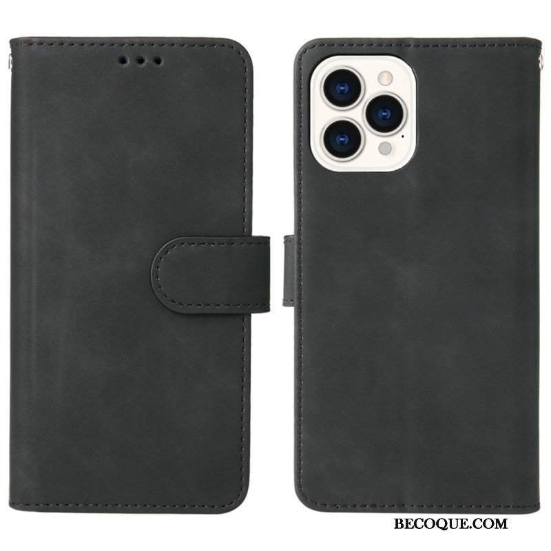 Etui Folio do iPhone 14 Plus Dotyk Skóry