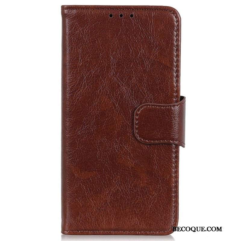 Etui Folio do iPhone 15 Plus Dwoinowa Skóra Nappa