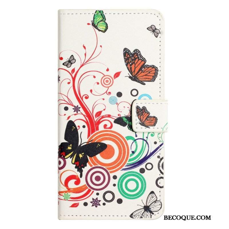 Etui Folio do iPhone 15 Tylko Motyle