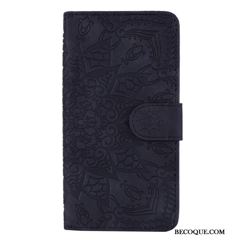 Etui Folio iPhone 16 Efekt Zamszu Mandali Etui Ochronne