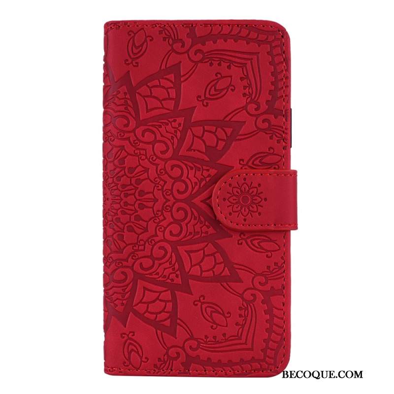 Etui Folio iPhone 16 Efekt Zamszu Mandali Etui Ochronne