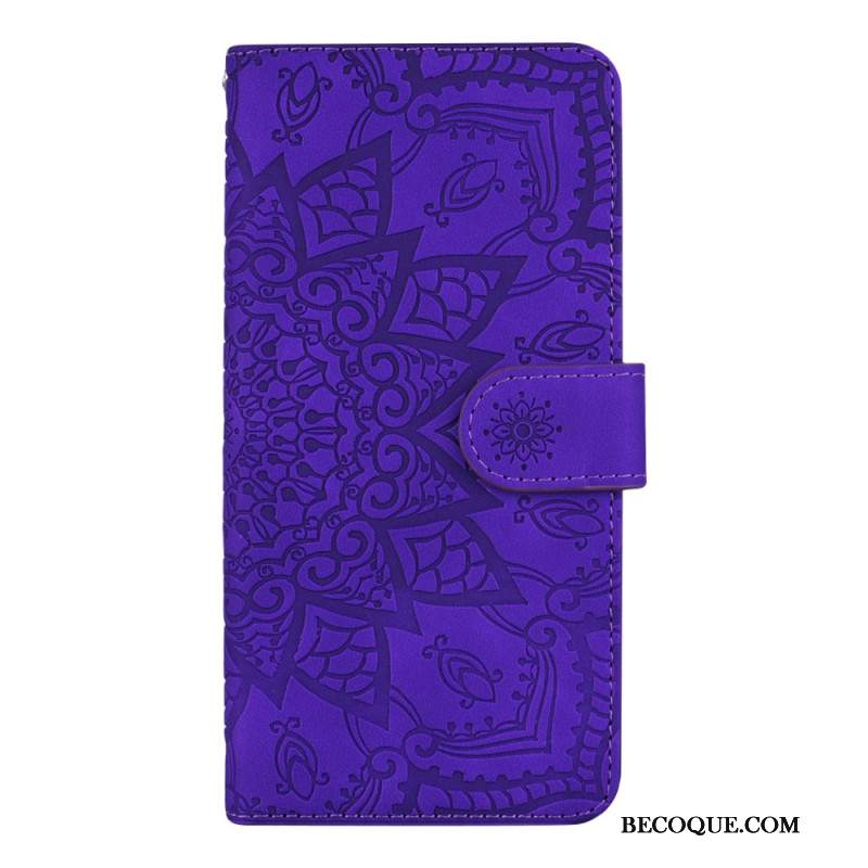 Etui Folio iPhone 16 Efekt Zamszu Mandali Etui Ochronne